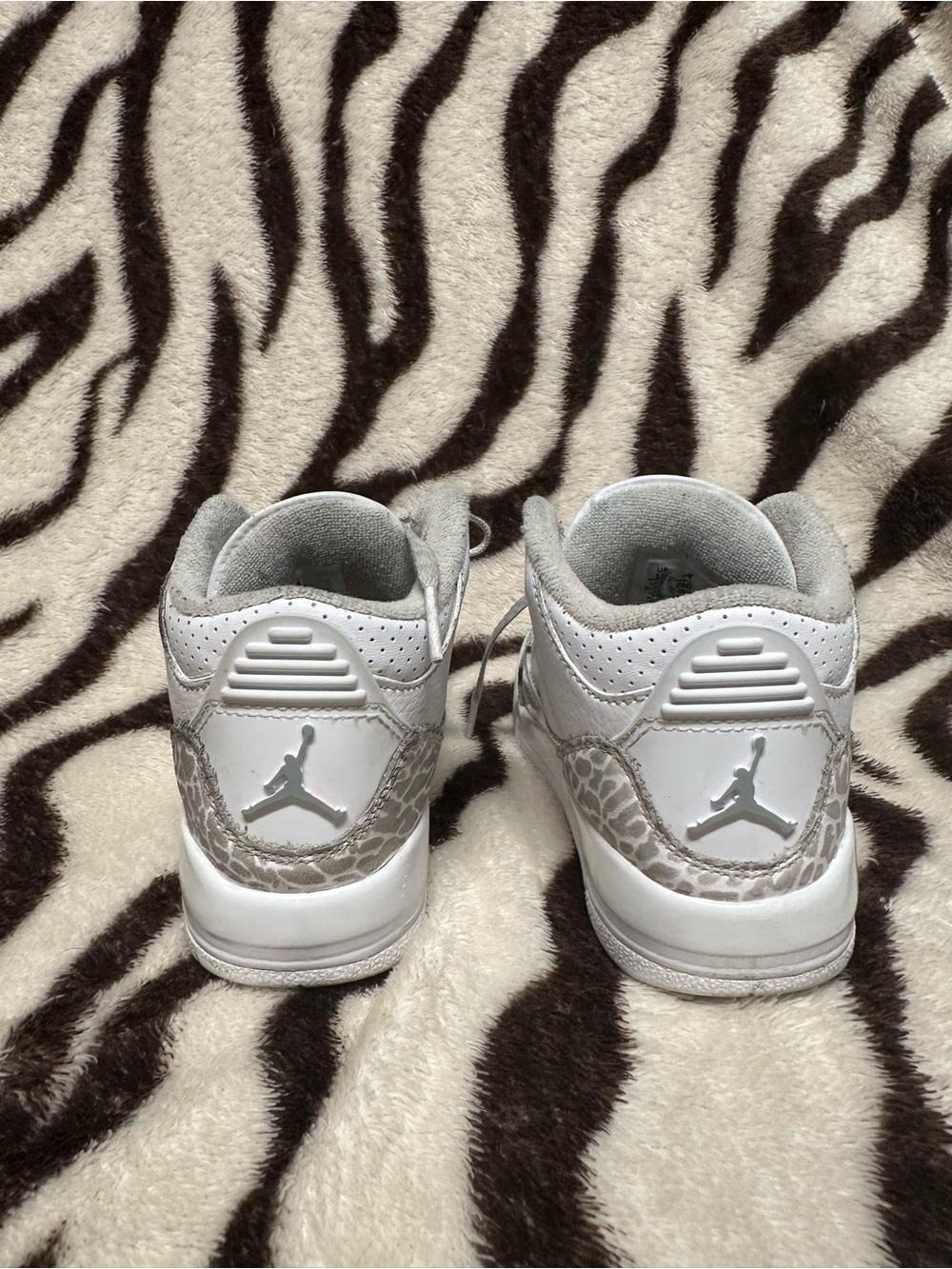 Nike Air Jordan Kids' White and Light Gray Jumpman Sneakers